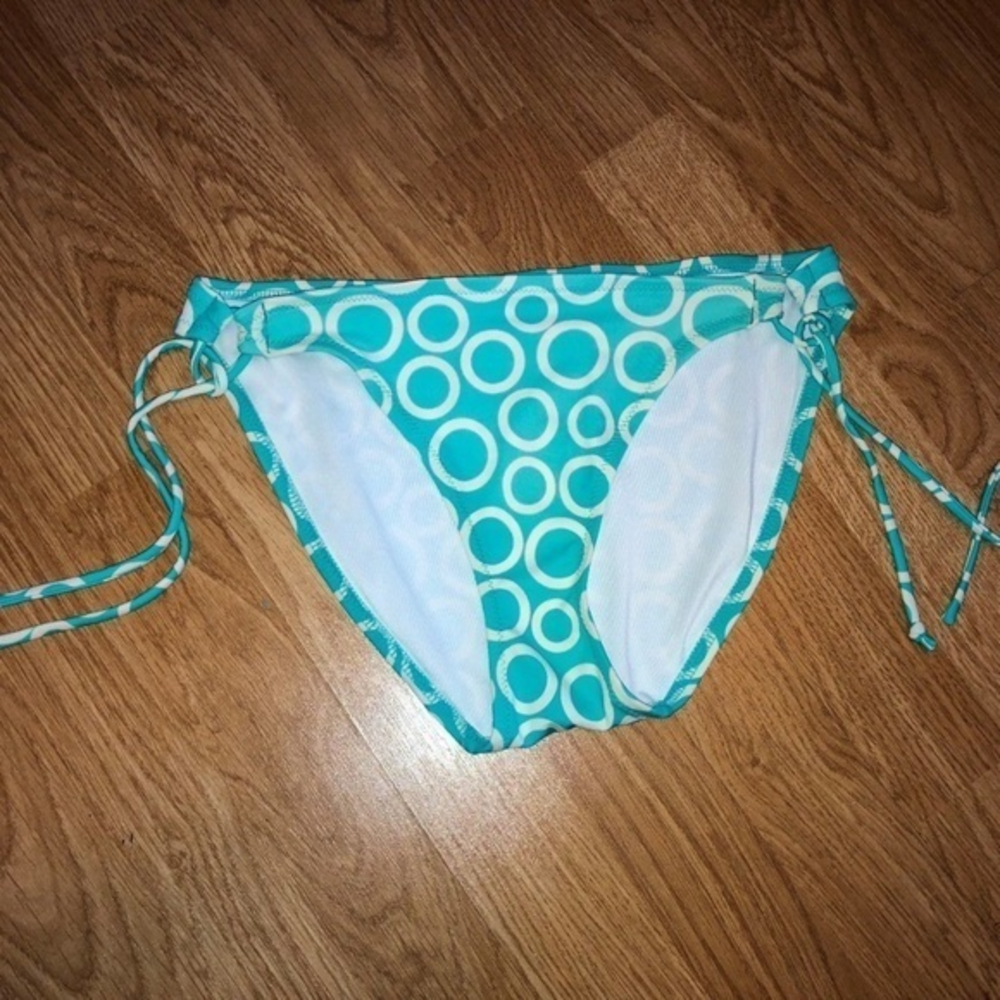 Victoria's Secret Medium Bikini Bottom Teal‎ White